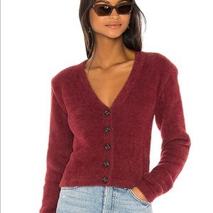 Lovers + Friends Braxton Cardigan in Berry